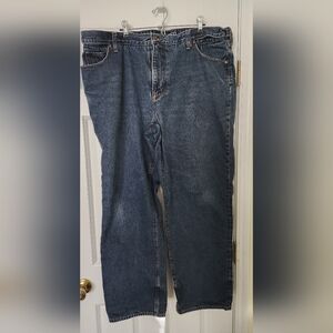 Lands End Jeans Mens 44 x 31 Traditional Fit Denim Jeans Flannel Lined